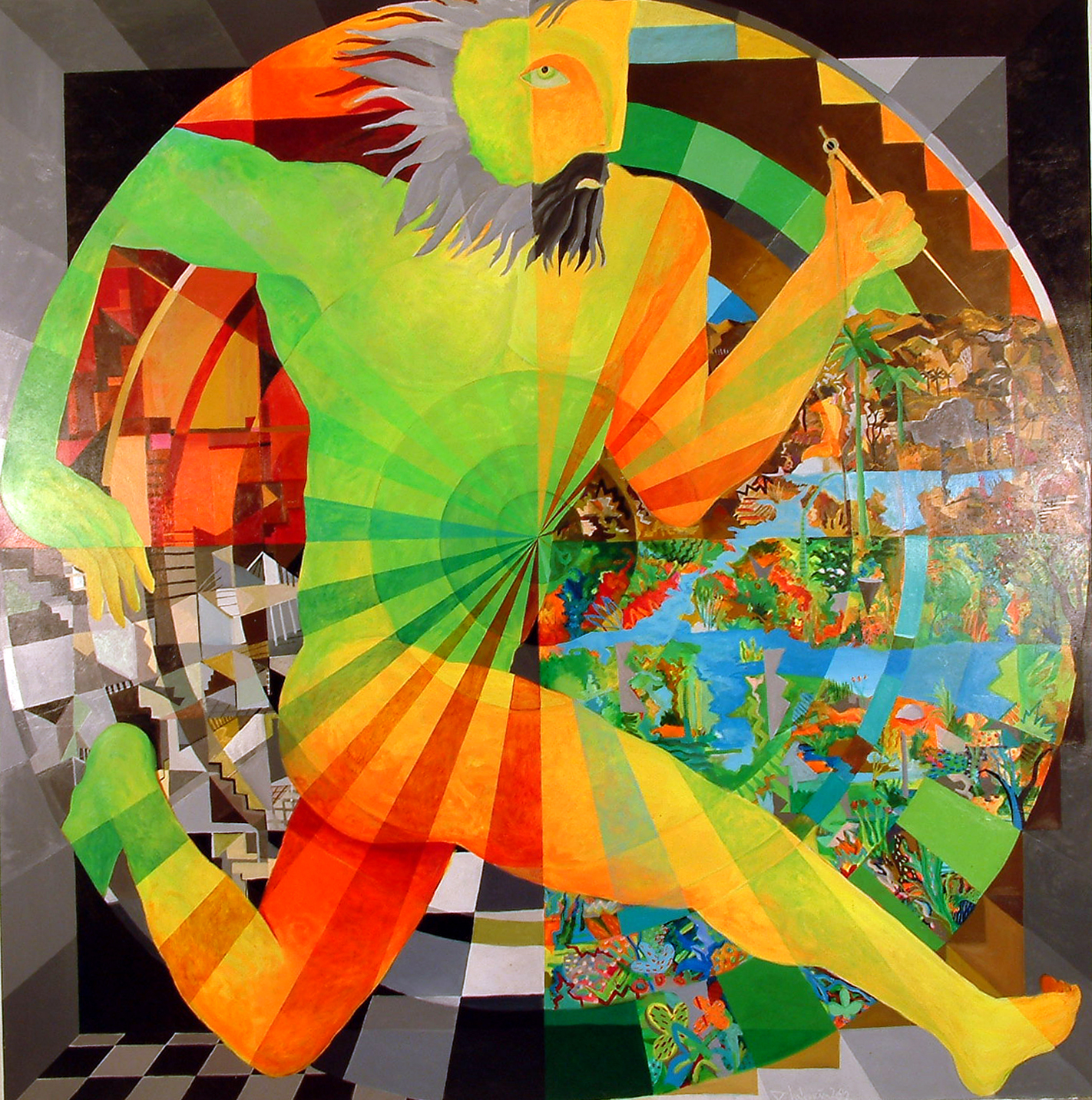 menu-01 El Circunnavegante . 195 X 195 Cm. 2002
