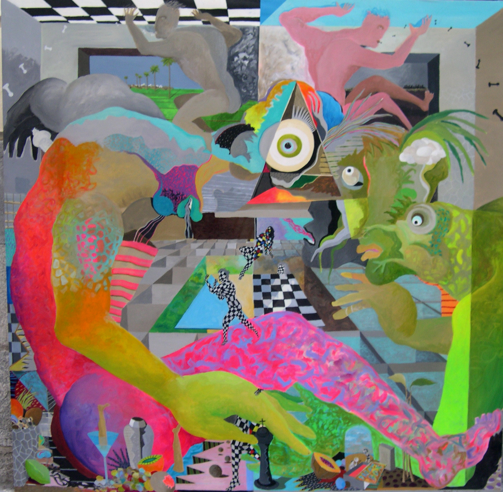 Fuga En La Partida. 195 X 195 Cm. 2002