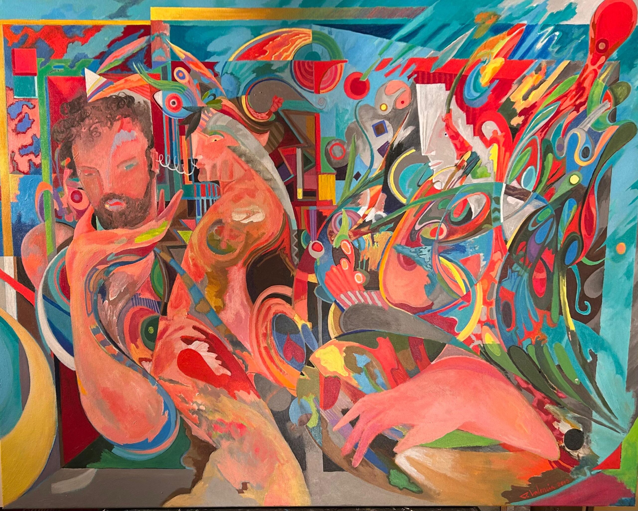 menu-14 Pintor Alucinando En Colores . 97 X 130 CM . 2013 V1 Scaled