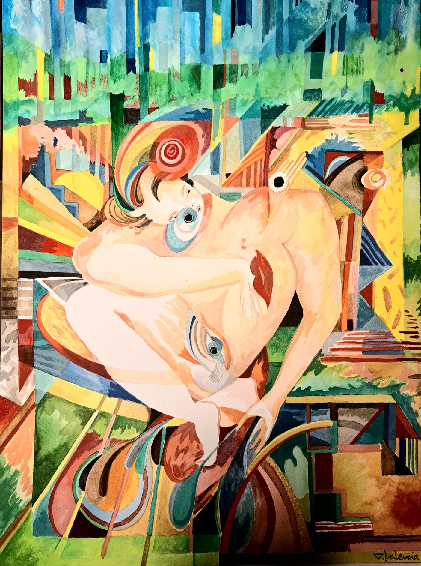 Siesta En El Parque . 41 X 31 CM 2024